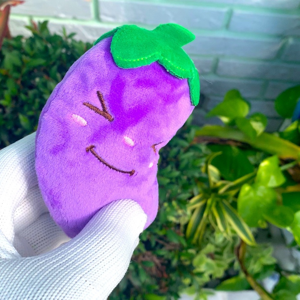 Mini Eggplant Plush Pet Toy